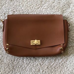 Faux leather clutch